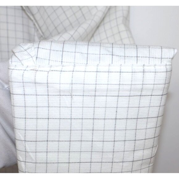 Donald J. Trump Signature Collection Mens White Check Long Sleeve Shirt Medium - Picture 6 of 10